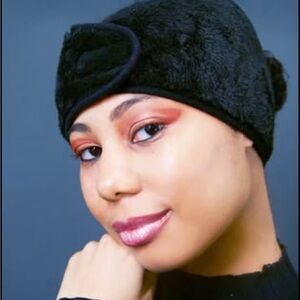 2 Elegant Black Faux Fur Headband